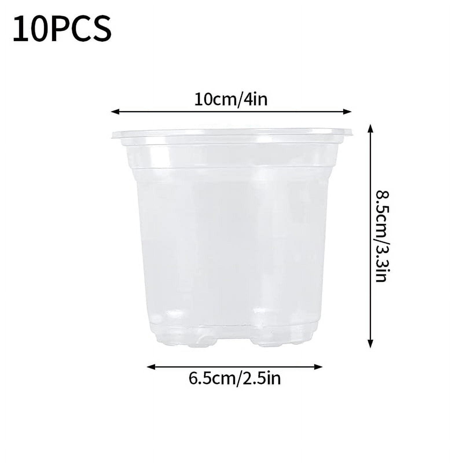 10/30pcs Clear Nursery Pots Home Garden Flowerpot Round Planter Pot ...