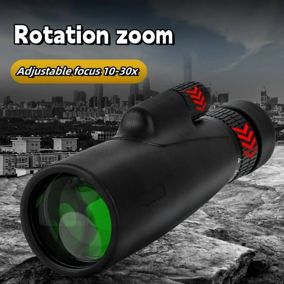 10-30x50 Monoculars Telescope Zoom Bak4 Prism HD Optics Powerful Binoculars Night Vision Waterproof For Camping Hunting