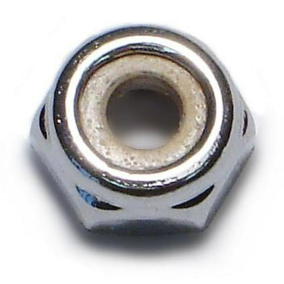 #10-32 Chrome Plated Steel Fine Thread Thin Pattern Lock Nuts (10 pcs.)