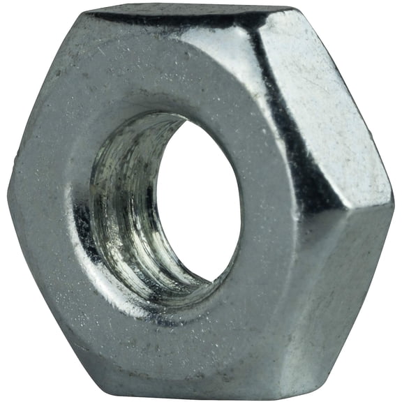 #10-32 Hex Machine Screw Nuts, Grade 2, Electro Zinc Plated Steel & Clear Finish, Quantity 100 By Fastenere
