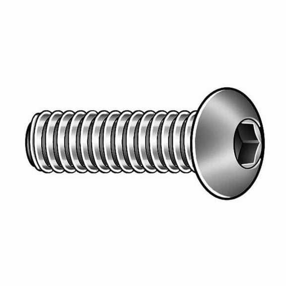 #10-32 Socket Head Cap Screw, Button, Black Oxide Alloy Steel, 1/4 in Length, 100 PK