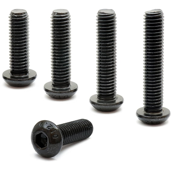 - #10-32 x 1 1/2" Button Head Socket Screws, ASME B18.3, Alloy Steel, Black Oxide, 100 Pack