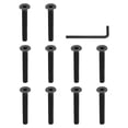 thumbnail image 1 of #10-32 x 1-1/2 Inch Flat Head Socket Cap Screws Hex Drive Machine Screws with Hex Spanner 10 Pcs, 1 of 7