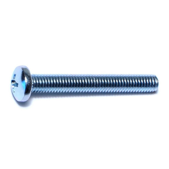 #10-32 x 1-1/2" Zinc Plated Steel Fine Thread Phillips Pan Head Machine Screws MSCPS-220