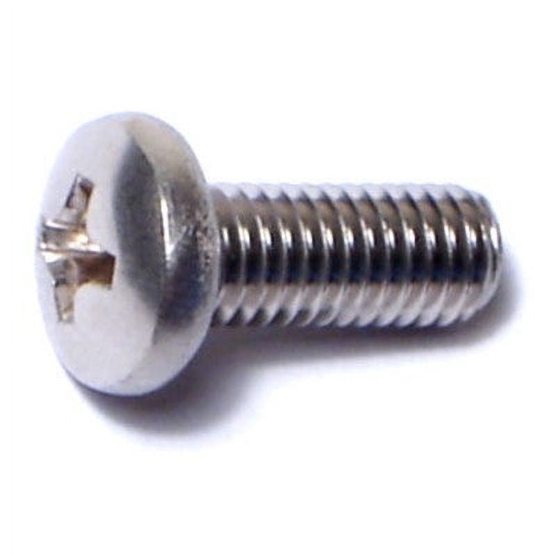 #10-32 x 1/2" 18-8 Stainless Steel Fine Thread Phillips Pan Head Machine Screws MSPSS-209