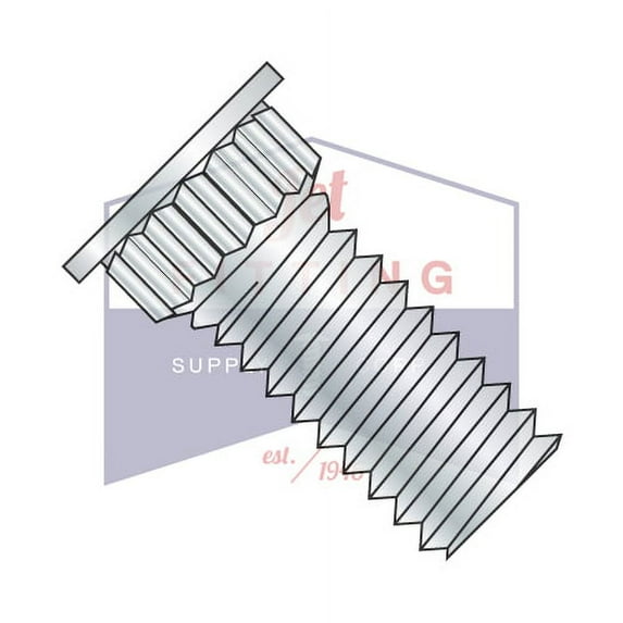 10-32 x 1/2" Broaching-Type Clinch Studs | Fully Threaded | Phosphor Bronze Electro-Tin Plating (Quantity: 2000)