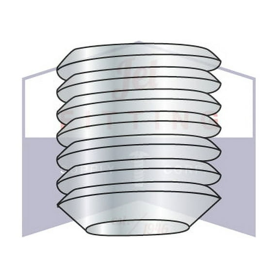 10-32 x 1/2" Flat Point Socket Set Screws | Alloy Steel | Fine Thread | Black Oxide | Metric | ISO 4026 | DIN 914 (Quantity: 50)