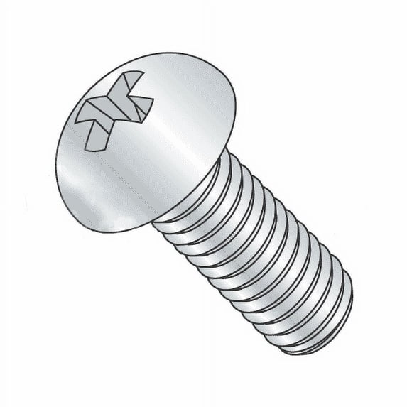 10-32 x 1/2" Machine Screws / Phillips / Round Head / Steel / Zinc Plating (Quantity: 100 pcs)