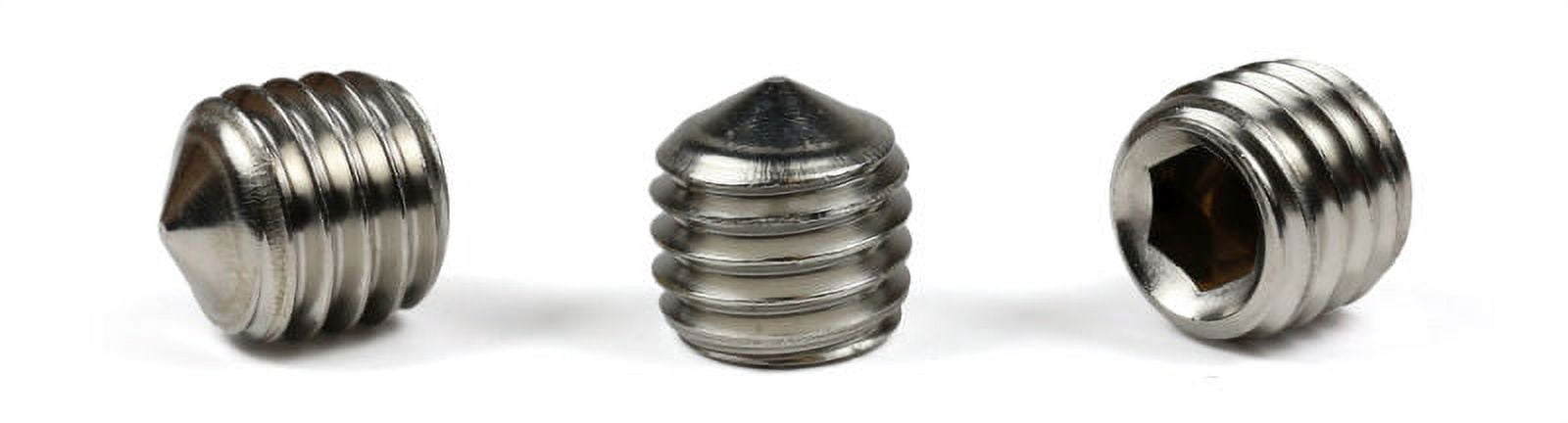 10-32 x 1/4" Cone Point Socket Set Screws / 18-8 Stainless Steel - 2500 Piece Carton
