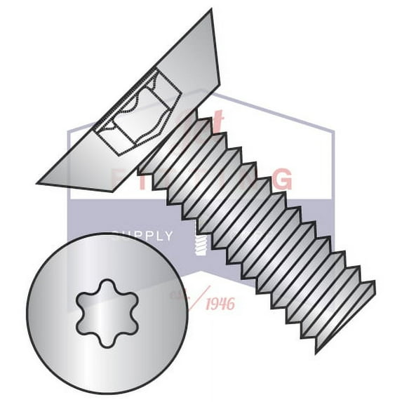 10-32 x 1/4" Machine Screws | Six-Lobe (Torx) | Flat Undercut Head | 18-8 Stainless Steel (Quantity: 4000)