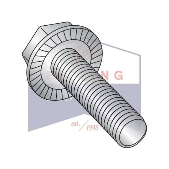 10-32 x 1/4" Serrated Hex Flange Screws | Unslotted | 18-8 Stainless Steel (Quantity: 3000)