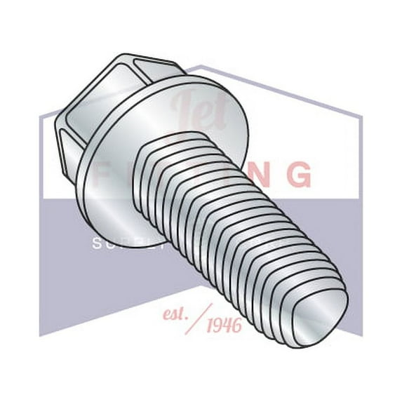 10-32 x 1/4" Taptite Style Thread Forming Screws | Unslotted | Hex Washers Head | Steel | Zinc (Quantity: 10000)