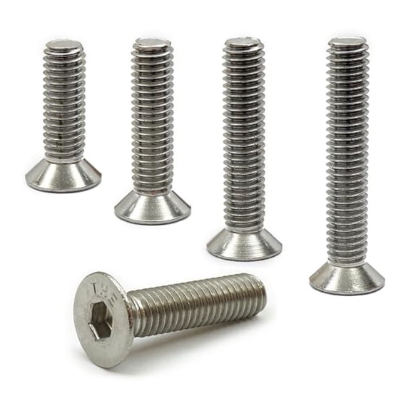 - #10-32 x 1 Flat Head Socket Screws, ASME B18.3, Stainless Steel, 50 Pack
