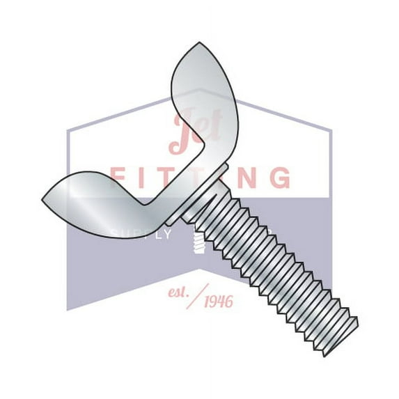10-32 x 1" Type D | Stamped Wing Screws | Steel | Zinc (Quantity: 200)