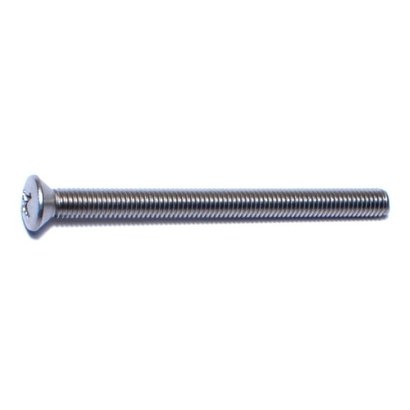 #10-32 x 2-1/2" 18-8 Stainless Phillips Oval Machine Screws MSOSS-202 (30 pcs.)