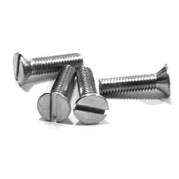 10-32 x 3 1/2" Machine Screws / Slotted / Flat Head / Steel / Zinc - 700 Piece Carton