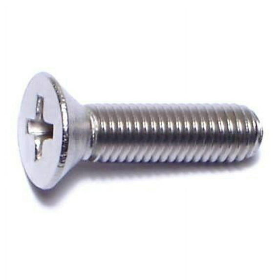#10-32 x 3/4" 18-8 Stainless Phillips Flat Head Machine Screws (100 pcs.)