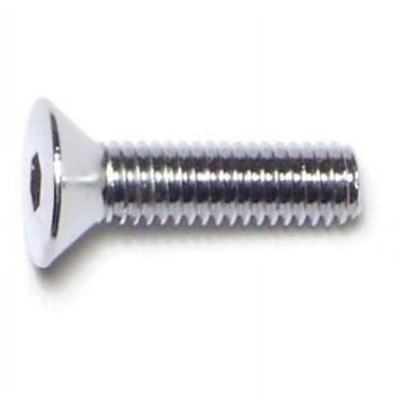 #10-32 x 3/4" Chrome Grade 8 Flat Head Socket Cap Screws SCSFS8-072 (10 pcs.)