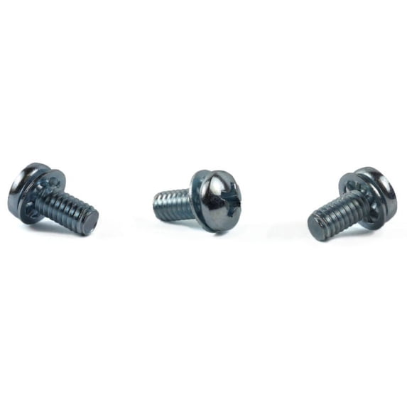 10-32 x 3/4" SEMS Screws / Internal Tooth Washer / Phillips / Pan Head / 18-8 Stainless Steel - 3000 Piece Carton