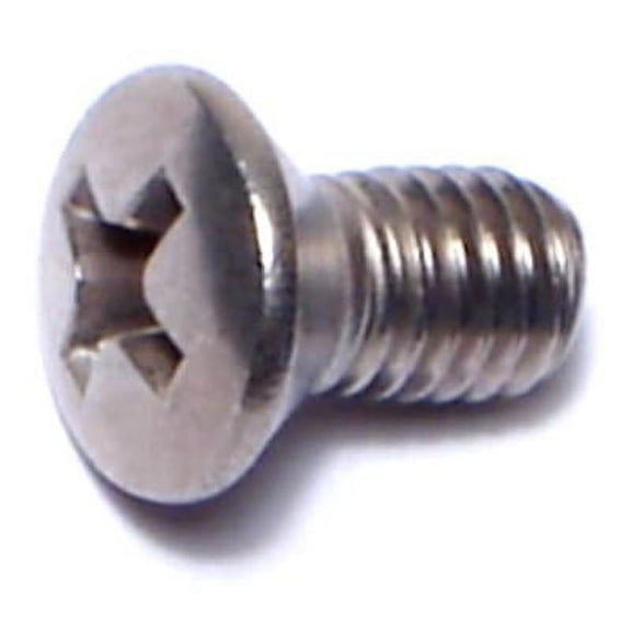 #10-32 x 3/8" 18-8 Stainless Phillips Oval Machine Screws MSOSS-178 (100 pcs.)