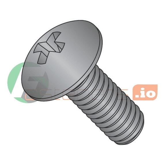 10-32 x 3/8" Machine Screws / Phillips / Truss Head / 18-8 Stainless Steel / Black Oxide (Quantity: 3,000 pcs)