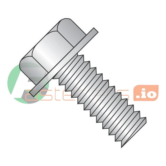 10-32 x 3/8" Machine Screws / Unslotted / Hex Washer Head / 18-8 Stainless Steel (Quantity: 4,000 pcs)