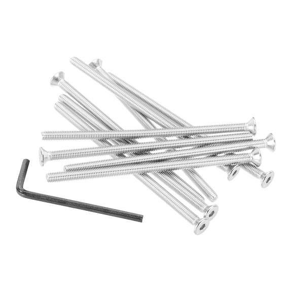 Uxcell Flat Head Socket Cap Screws Countersunk Bolts Head Machine Screws 304 Stainless Steel (18-8) UNC Socket Drive Bolt Fasteners for Industry Machinery Household #10-32 x 4" 10