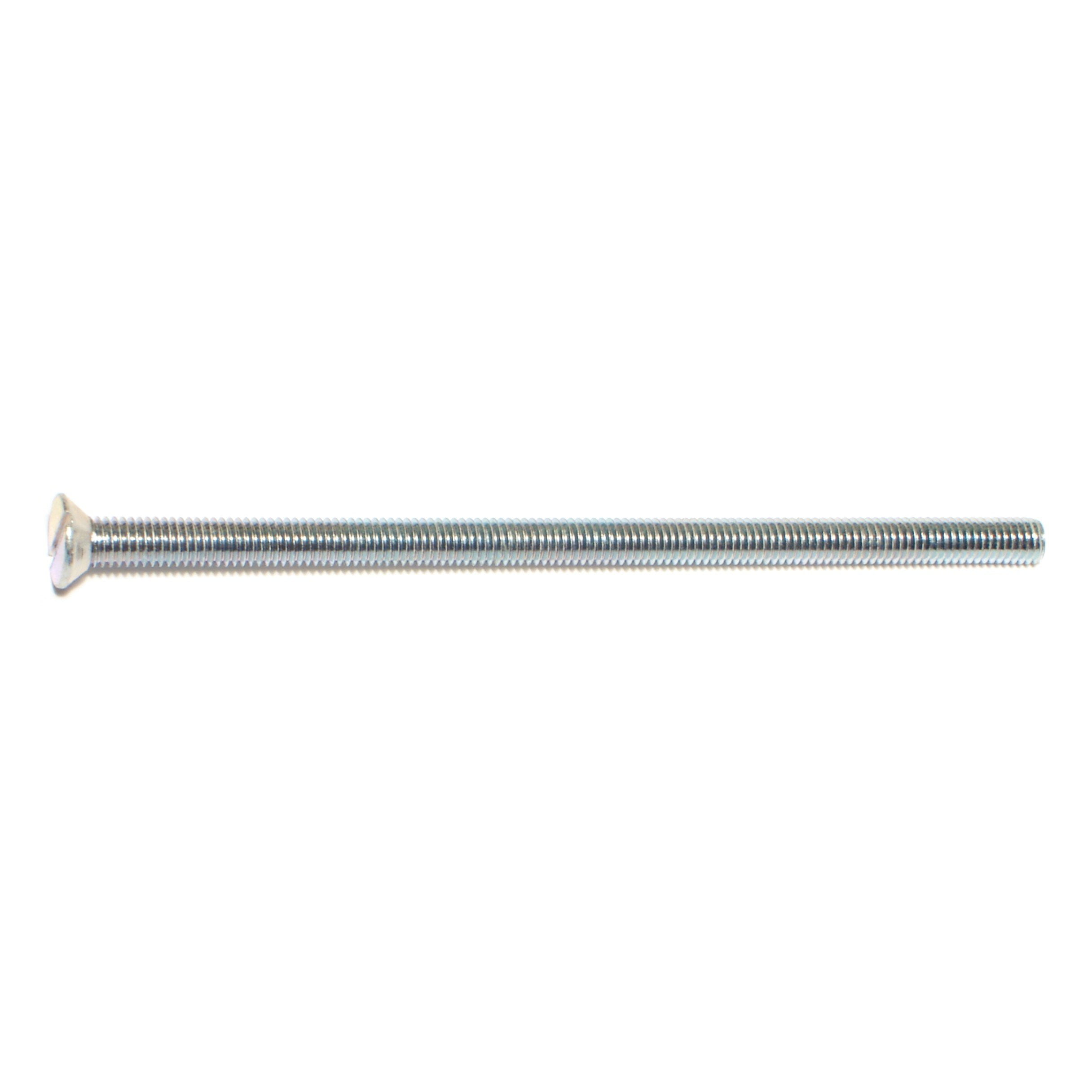#10-32 x 4" Zinc Slotted Flat Head Machine Screws MSCFS-405 (15 pcs.)