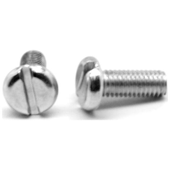 #10-32 x 5/16" (FT) Fine Thread Machine Screw Slotted Binder Undercut Low Carbon Steel Zinc Plated Pk 100
