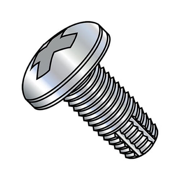 10-32X1 1/2 Phillips Pan Thread Cutting Screw Type F Fully Threaded Zinc (Pack Qty 3,000) BC-1124FPP