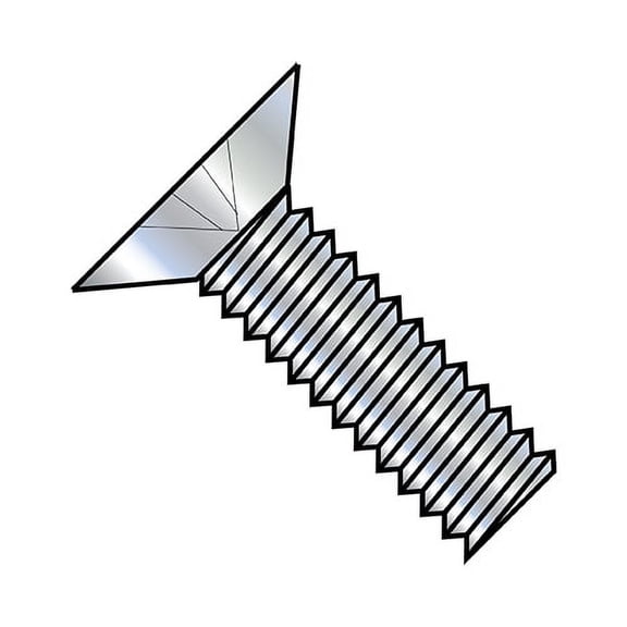 10-32X1/2 Phillips Flat 100 Degree Machine Screw Fully Threaded Zinc (Pack Qty 10,000) BC-1108MP1