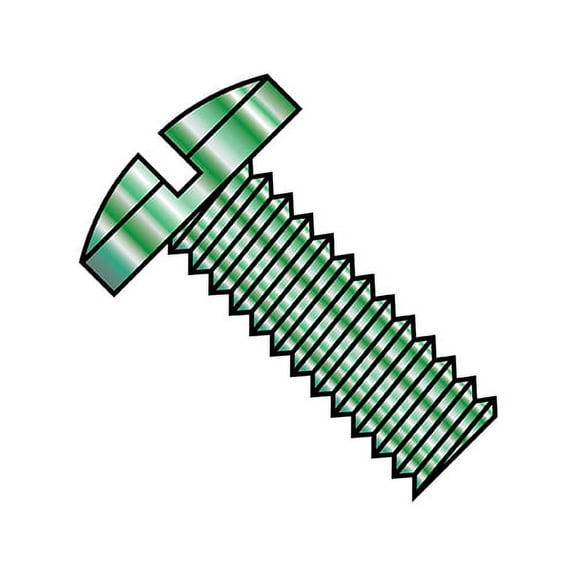 10-32X1/4 Slotted Binding Undercut Machine Screw Fully Threaded Zinc Green (Pack Qty 9,000) BC-1104MSBG