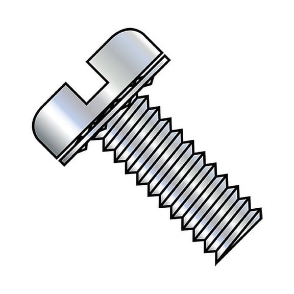 10-32X1/4 Slotted Pan Internal Sems Machine Screw Fully Threaded Zinc (Pack Qty 5,000) BC-1104ISP