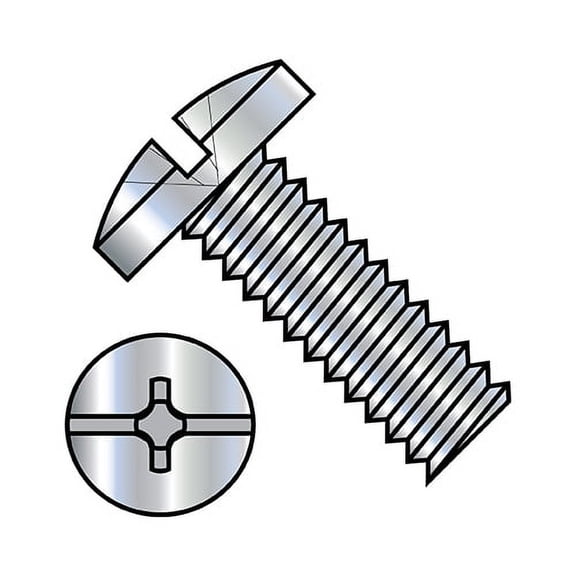 10-32X3/8 Combination Slotted/Phil Binding Undercut Machine Screw Full Threaded Zinc (Pack Qty 8,000) BC-1106MCB
