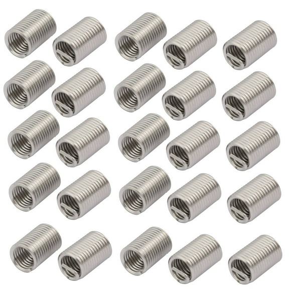 Unique Bargains #10-32x0.57" 304 Stainless Steel Helical Coil Wire Thread Insert 25Pcs
