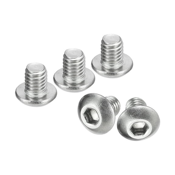 #10-32x1/4" Button Head Socket Cap Screws, 10 Pack 304 Stainless Steel Screws