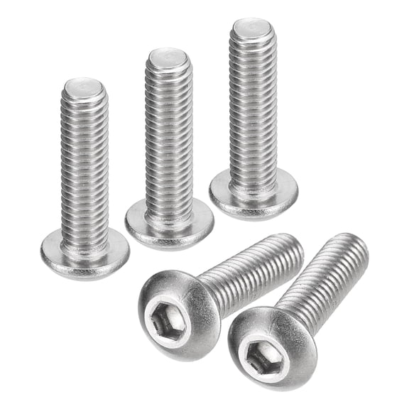 #10-32x3/4" Button Head Socket Cap Screws, 100 Pack 304 Stainless Steel Screws
