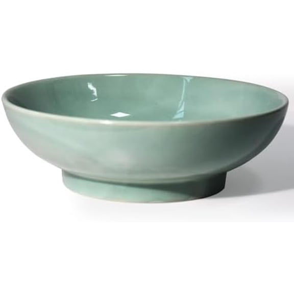 10" Decorative Bowl,Ceramic Fruit Bowl for Kitchen Counter,Coffee Table, Dining Room,Table Centerpiece Bowel,Entryway Key Holder & Jewelry Organizer (Jade green)