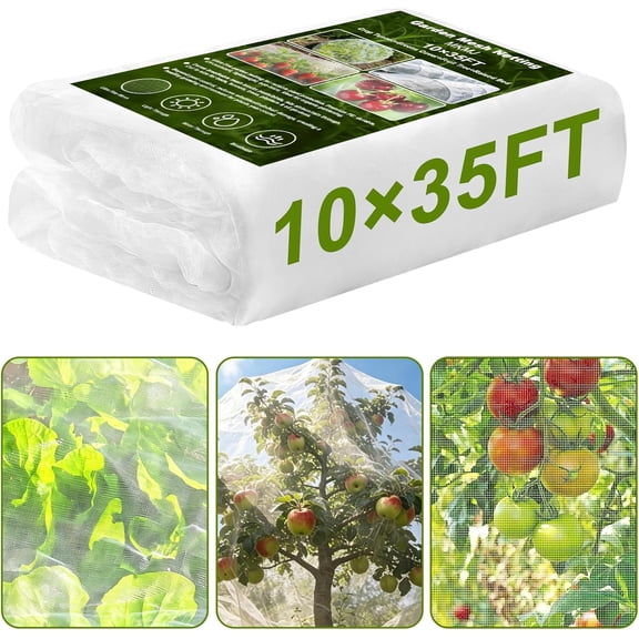 1035 FT Garden Netting, Ultra Fine Mesh Pest Barrier, Plant Covers Row Cover for Vegetables Fruits Flowers, Greenhouse Raised Bed Screen Protect Plants from Birds Bugs