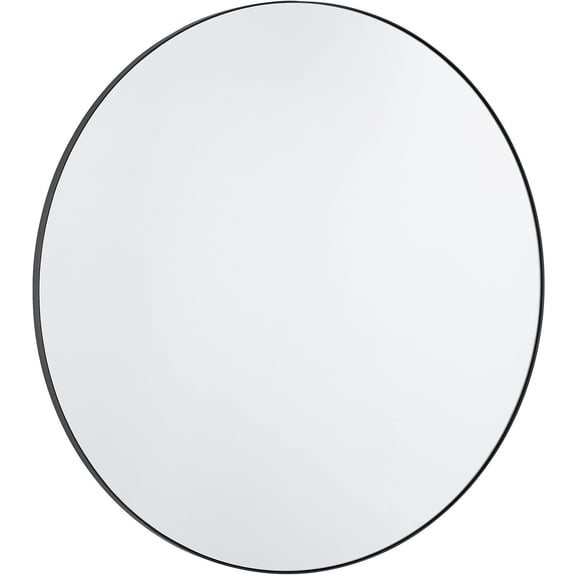10-36-59-Quorum Lighting-Round Mirror-36 Inches Tall and 36 Inches Wide-Matte Black Finish