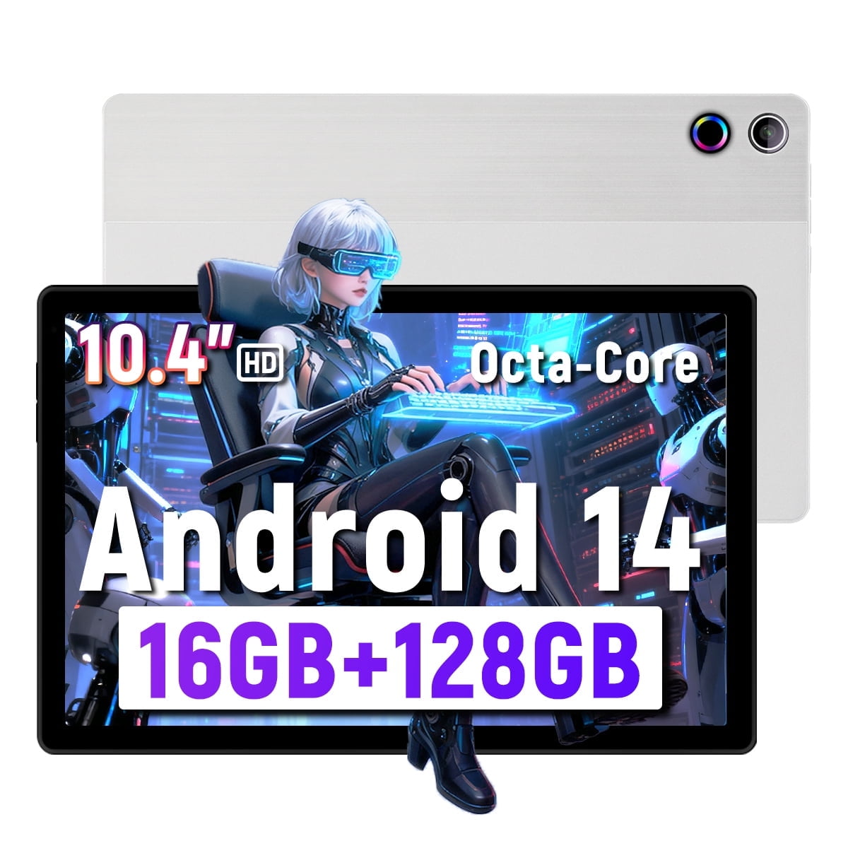 10.36'' Android 14 Tablet with 16GB RAM 128GB ROM 1TB TF Card