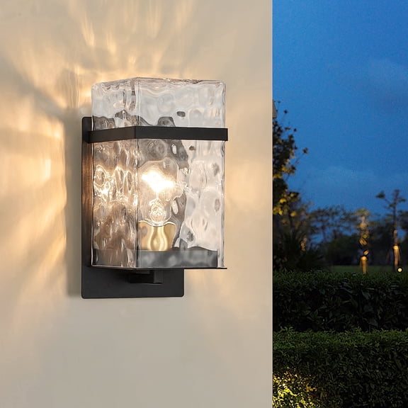 10.4“ Hight Black Outdoor Wall Light, Waterproof Porch Sconces Wall Mounted Lighting for Garage,Doorway,Patio,Front Door