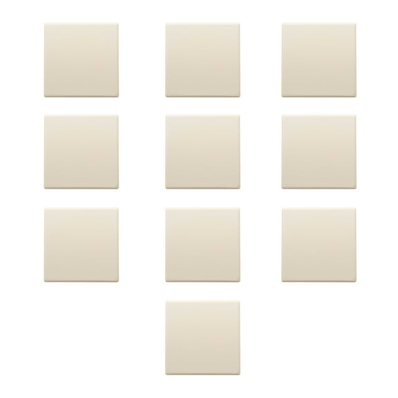 10 4" Square Ceramic Coasters Set - Cork Bottom, Serve ware - Natural