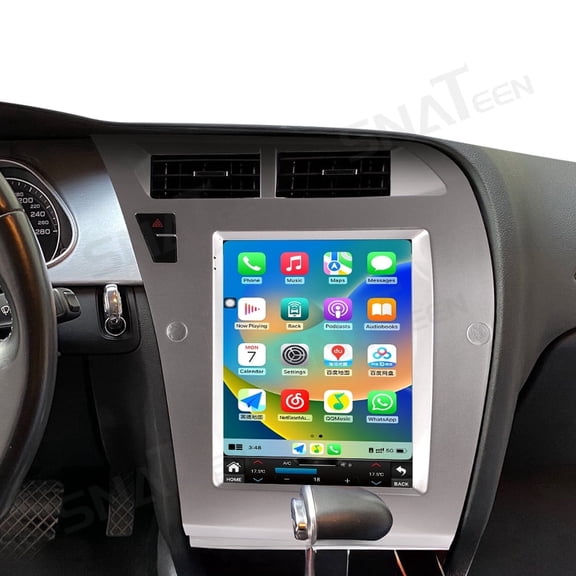 SNATEEN 10.4 inch Carplay Screen/Radio/Multimedia Player for Audi A4L 2013-2016 Universal Car Navigation/GPS Upgrade Headunit Android Display 1080P Touch Screen Receiver Replace System