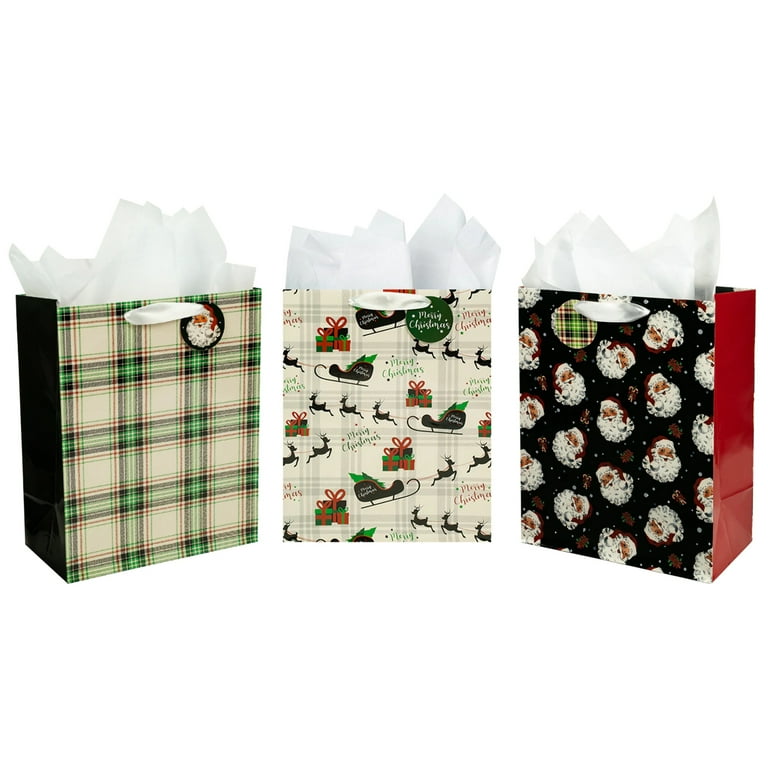 Holiday Bright Side Gift Wrap Bundle Kit, 40 Pieces, 3 Rolls Paper Gift  Wrap, 4 Gift Bags, 15 Gift Tags, 15 Sheets Tissue, 3 Gift Boxes