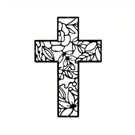 10.43×15.7 Inches 1pc Cross Christian Home Decal Sticker, Premium Interior, Vinyl Decal Sticker for Laptop Phone Accessories, Car Window Decor