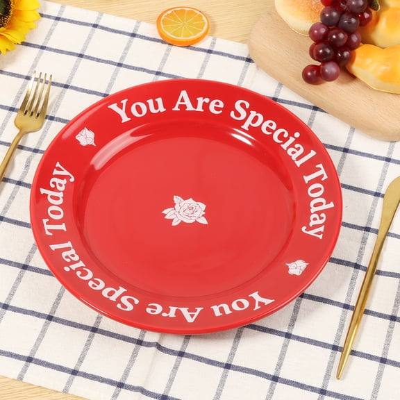 10.43 Inch "You Are Special Today" Red Plate – Celebration Dish,Iconic Gift for Birthdays, Mother's Day & Milestones,German Ceramic Tradition，Dishwasher Safe, Incl Gift Box