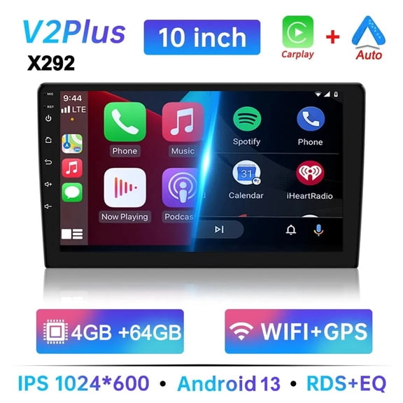 10-4G 64G CarPlay 7/9/10 inch Universal Android 13 Car Radio 64G Autoradio android 2 Din car radio GPS BT Central Multimedia Smart car systems