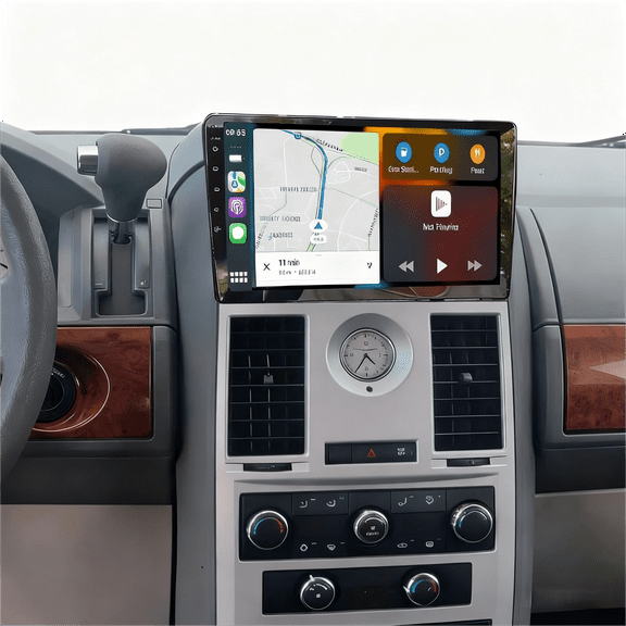 10" 4GB+64GB Car Stereo Radio Carplay Android Auto For Chrysler Town & Country 2008-2012 GPS Navigation Bluetooth Wifi FM/RDS SWC Split Screen + AHD Backup Camera