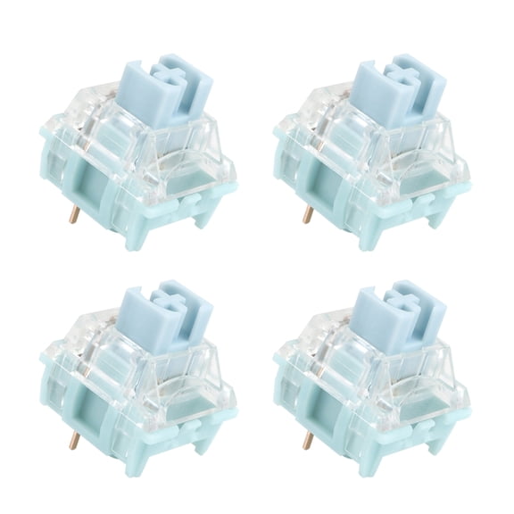 10/4PCS TTC Silent Bluish White Switches for Mechanical Keyboard Pack -Extras 3pin RGB Silent 42g TTC White